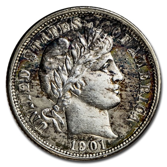 1901-O Barber Dime AU 1901-O Barber Dime AU